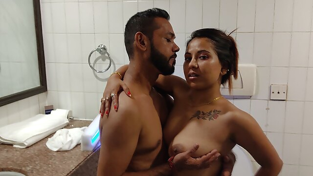 cumshot Hottest ever fucking scene of Tina and Rahul. They met in bathtub in bathroom. Hottest ever bathroom sex. blowjob xnxx pornstar